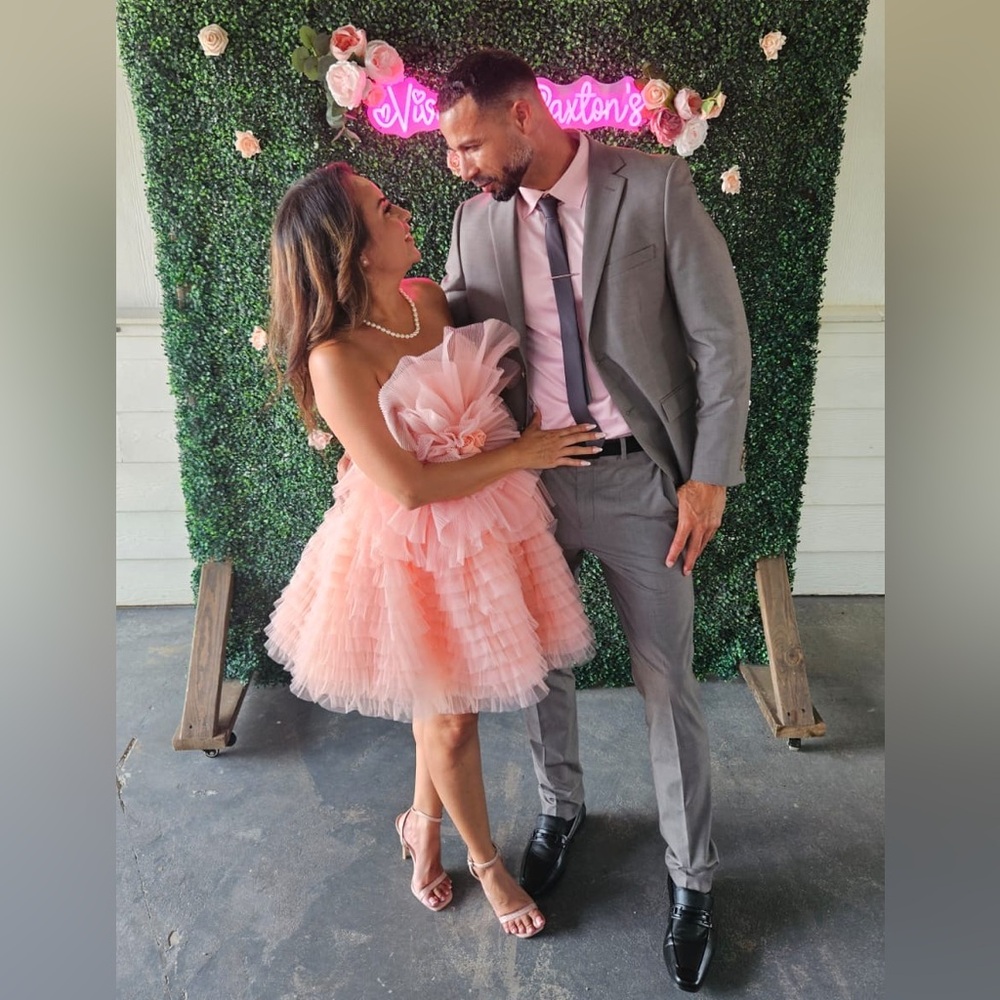 Pink Ruffled Tull Dress - Picture 2 of 5